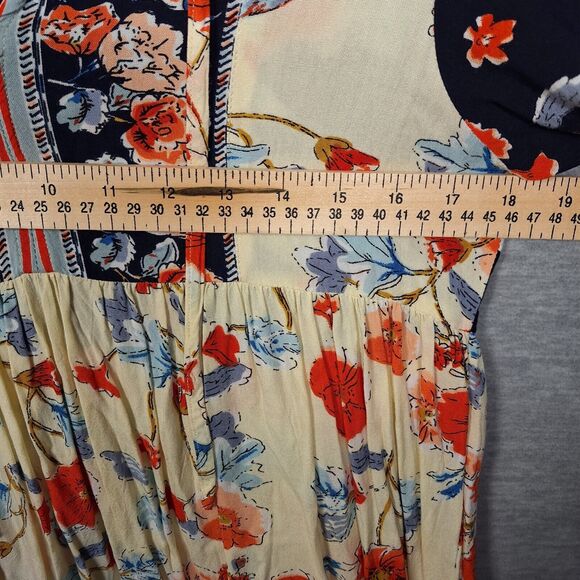 Patrons Of Peace Peasant Tunic Dress Small Boho Swing Ruffle Asymmetrical Hem - Picture 13 of 13